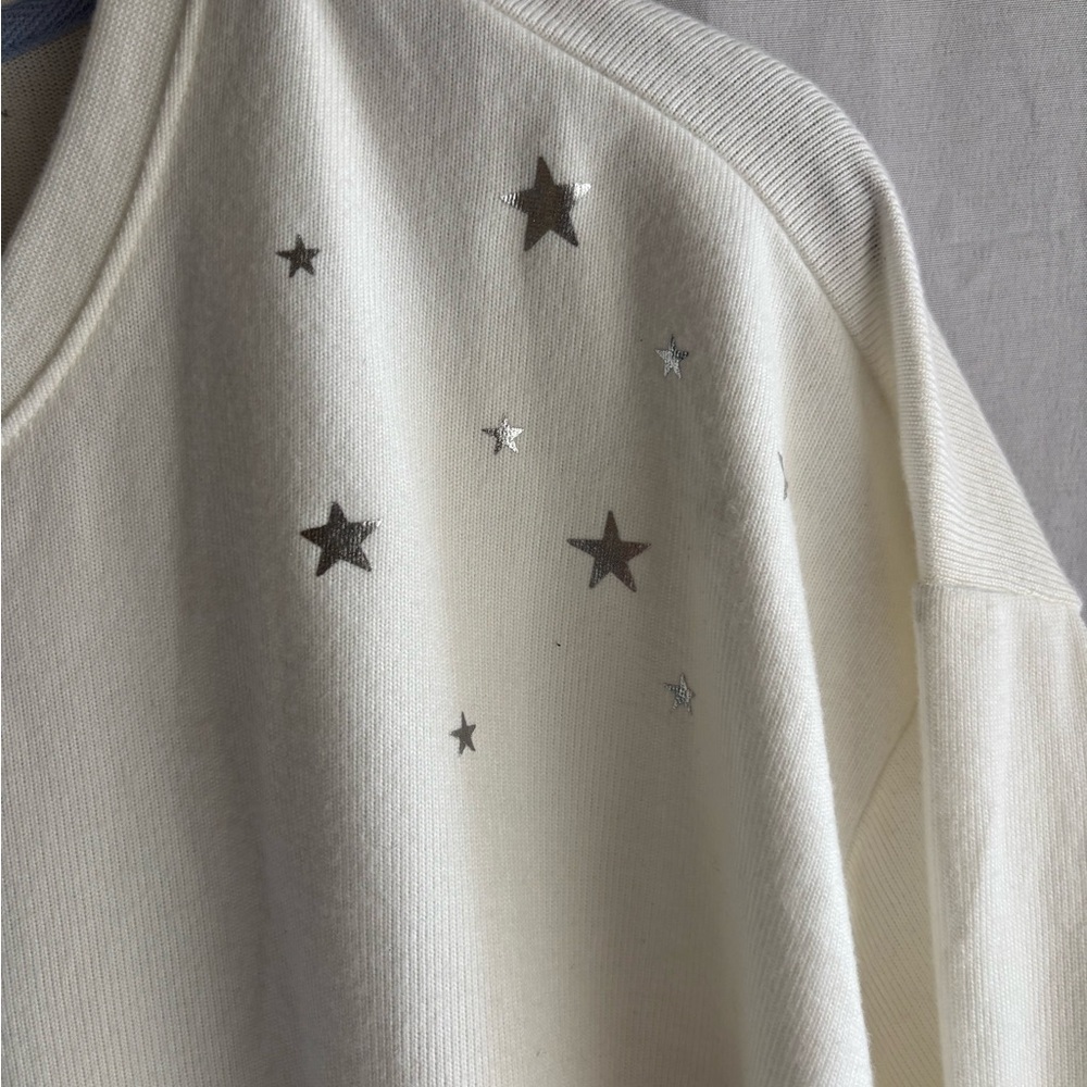 PJ Salvage Cream Top with Subtle Star Details - Picture 2 of 8